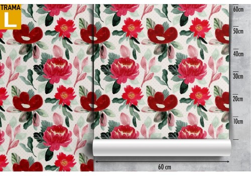 Red roses nature pattern modern wallpaper. 2