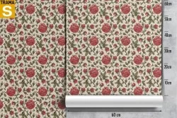 Carta da Parati Design e Stili Flora e Fauna Fiori Natura Vintage