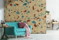 Carta da Parati superficie marmo vintage pattern.