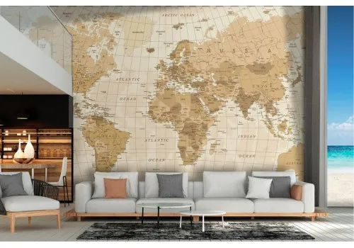 Geopolitical world map wallpaper