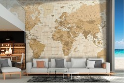 Geopolitical world map wallpaper