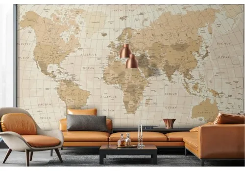 Geopolitical world map wallpaper 2