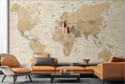 Geopolitical world map wallpaper