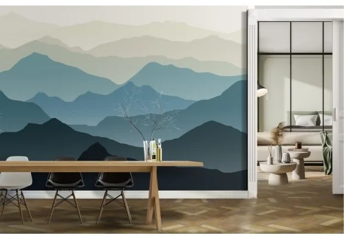 Wallpaper stylized mountain landscape 2