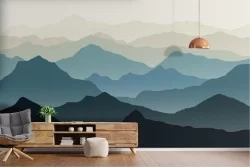 Carta da Parati Moderna Montagna Orientale zen