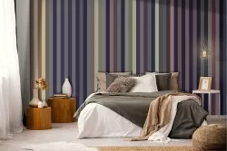 Vintage Stripes and Waves Wallpaper