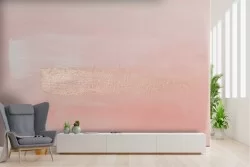 Carta da Parati superficie cemento rosa dettaglio oro