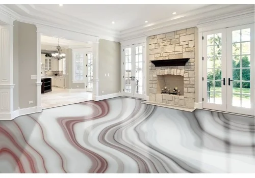 Wallpaper with white and grey marble surface