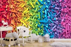 Carta da Parati mattoni LEGO bambini
