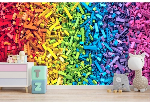 Carta da Parati mattoni LEGO bambini 2