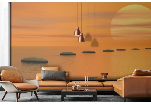 Ocean landscape sunset zen wallpaper 2