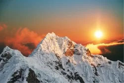 Wallpaper Landscapes and Nature Sunrise Sunset Mountain Snow