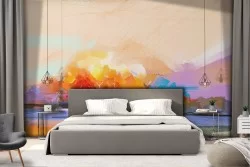 Wallpaper Paintings and Watercolors Abstract Geometric Trees