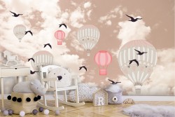 Carta da Parati Razzi aerei mongolfiere