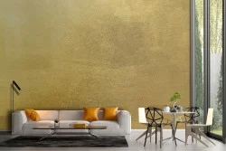Carta da Parati superficie cemento oro luxury