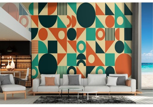 '70s Geometric Wallpaper Decoration