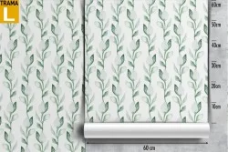 Wallpaper decoration nature green leaves and wall stickers
