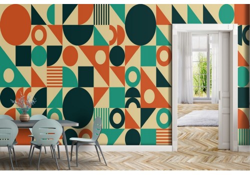 '70s Geometric Wallpaper Decoration 2