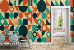 Carta da Parati decorazione geometrica anni '70