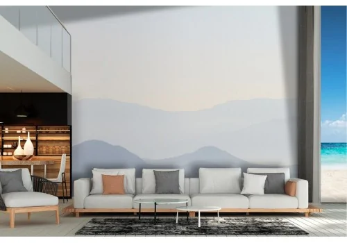 Carta da Parati illustrazione montagne stilizzate