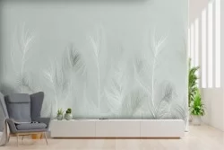 Abstract tropical leaves wallpaper green background