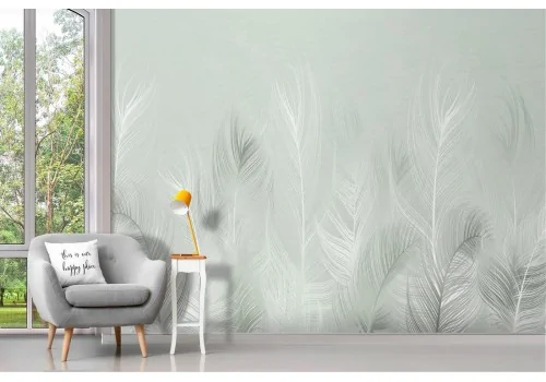 Abstract tropical leaves wallpaper green background 2