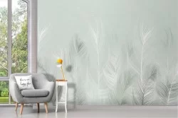 Abstract tropical leaves wallpaper green background