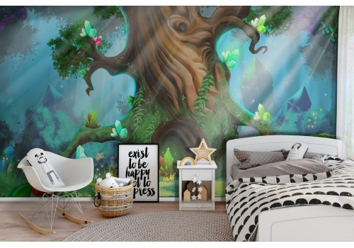 Carta da Parati paesaggio foresta fantasy bambini