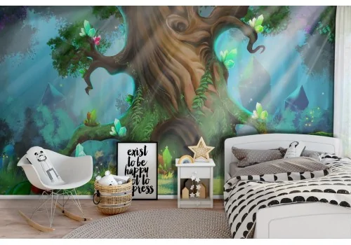 Carta da Parati paesaggio foresta fantasy bambini
