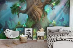 Carta da Parati paesaggio foresta fantasy bambini