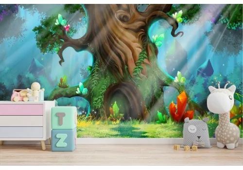 Carta da Parati paesaggio foresta fantasy bambini 2