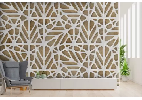 Carta da Parati linee stilizzate ragnatela effetto 3D