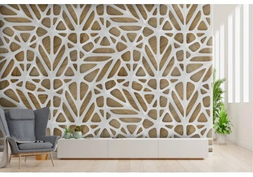 Wallpaper with stylized spider web lines 3D effect