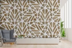 Carta da Parati linee stilizzate ragnatela effetto 3D