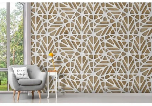 Carta da Parati linee stilizzate ragnatela effetto 3D 2