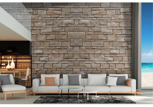 Brown brick surface wallpaper