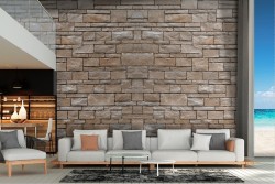 Brown brick surface wallpaper