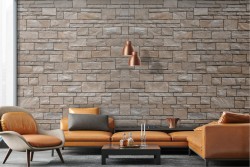 Brown brick surface wallpaper