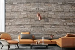 Brown brick surface wallpaper