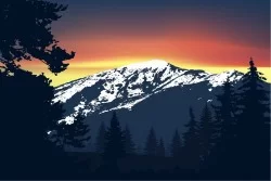 Wallpaper Landscapes and Nature Forests and Trees Mountain Snow