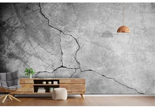 Wallpaper with concrete surface and fracture