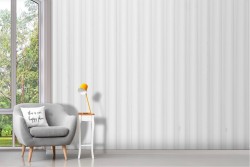White and Grey Striped Wallpaper