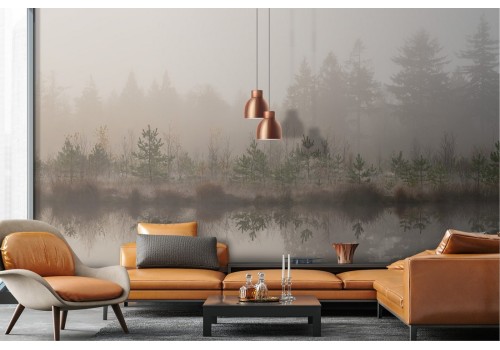 Wallpaper landscape lake in the forest 2