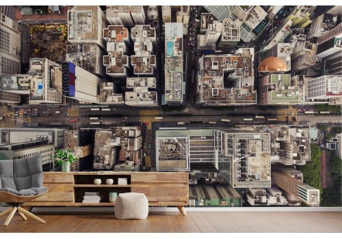 New York City aerial view wallpaper