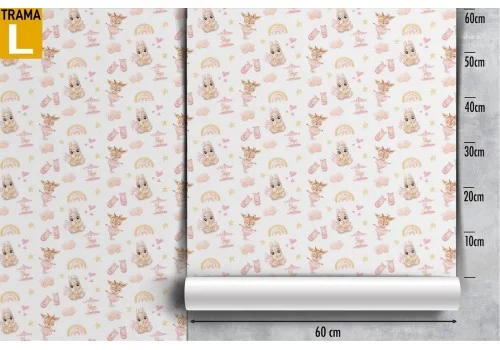 Carta da Parati animali ballerine decorazione bambini. 2