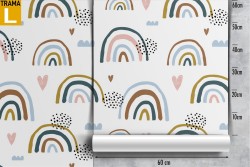 Rainbow wallpaper children's decoration.