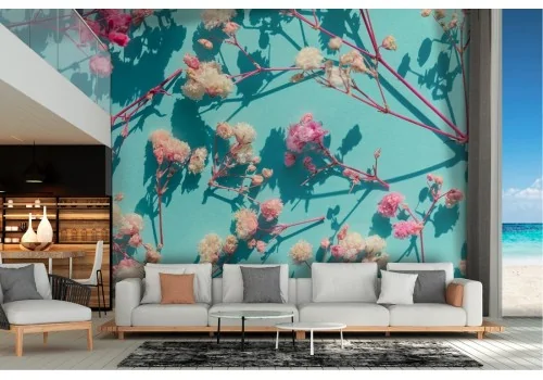 Carta da Parati fiori natura effetto 3D