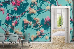 3D effect nature flowers wallpaper