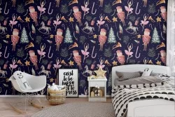 Carta da Parati bambini personaggi schiaccianoci e ballerine.