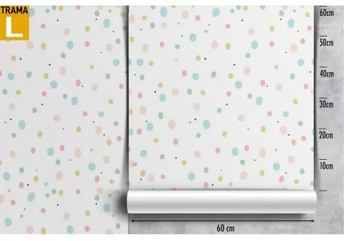 Carta da Parati decorazione a pois bambini. 2